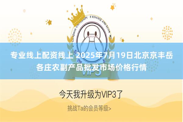 专业线上配资线上 2025年7月19日北京京丰岳各庄农副产品批发市场价格行情