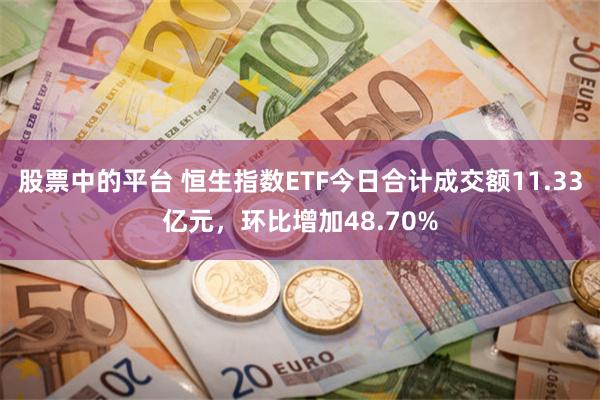 股票中的平台 恒生指数ETF今日合计成交额11.33亿元，环比增加48.70%